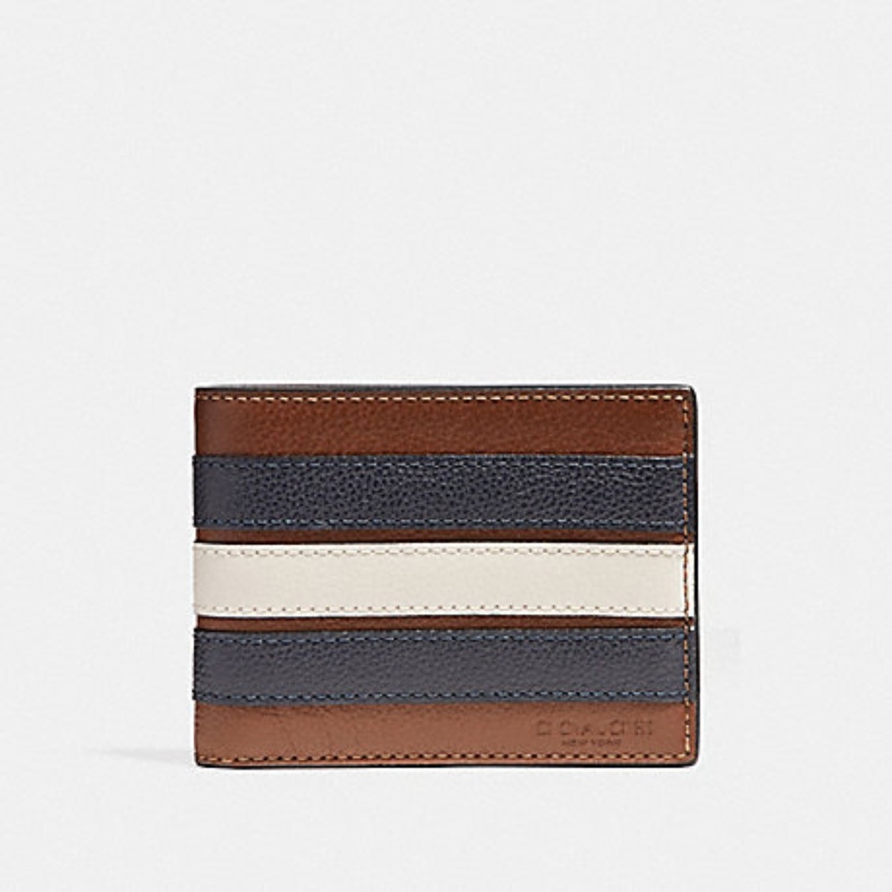 Coach Varsity Stripe Slim Billfold Wallet